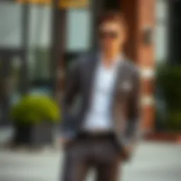 Stylish coordinated outfit featuring a blazer and trousers