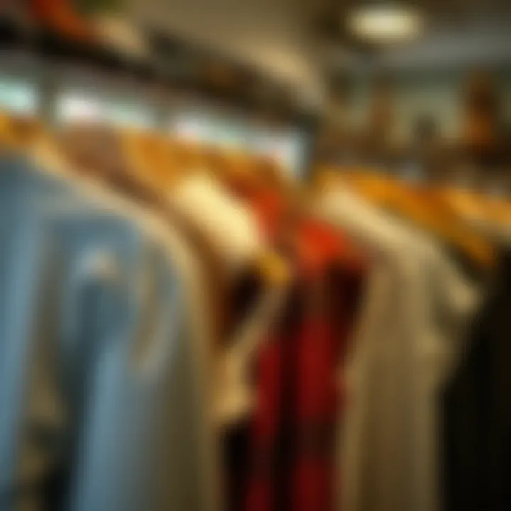 Sustainable Practices in Fashion Sustainable clothing options displayed on a rack