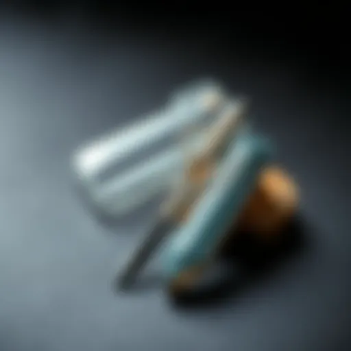 Elegant Small Scissors Design Elegant small scissors with a protective cover showcasing intricate design details