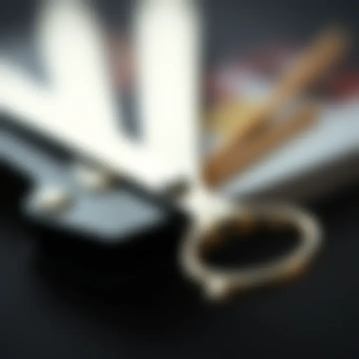 Premium Materials in Scissors Close-up of small scissors highlighting the premium materials used in construction