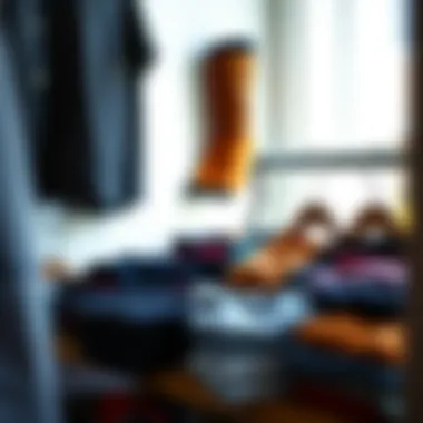 Aesthetic view of selecting stylish underwear and socks