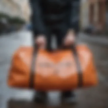 A person using a waterproof bag after an intense workout