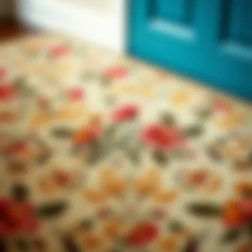 Floral Elegance: The Artistry of William Morris Doormats Intricate design of a William Morris doormat showcasing floral patterns