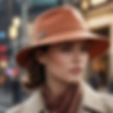 Showcasing Advanced Fabric Technology in Fashion A stylish wind resistant hat showcasing innovative fabric technology