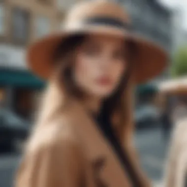 Fashion Meets Functionality in Outdoor Settings A fashionable outdoor scene featuring individuals wearing wind resistant hats