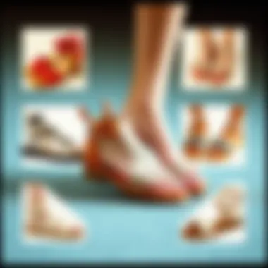 A collage of iconic Y2K sandal styles highlighting their distinctive designs.